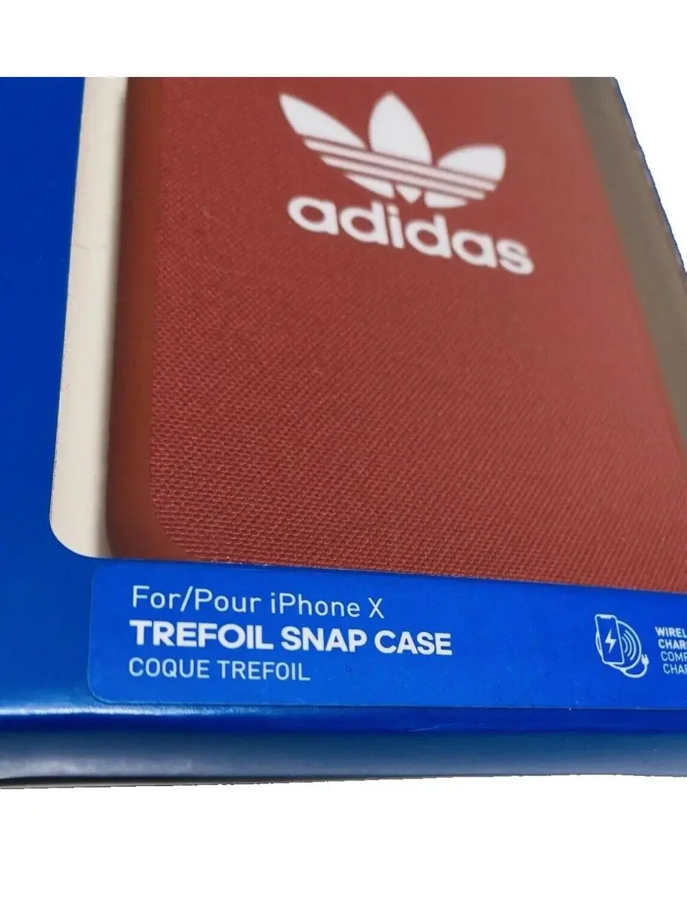 Adidas iPhone X Case Red Iconic Logo Slim Protective Cover Stylish New